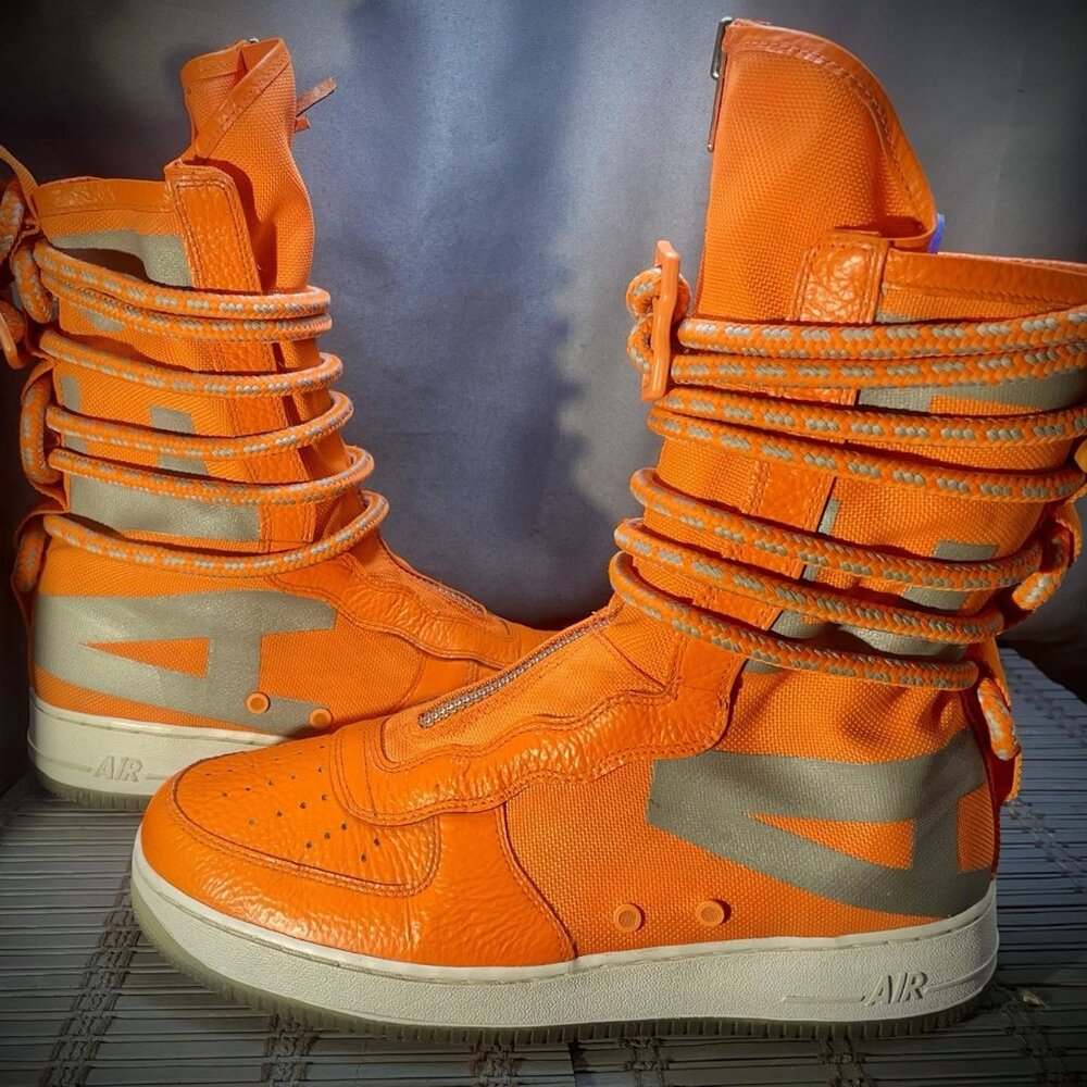 Nike SF Air Force 1 High Top "Total Orange" Boot | Men's Size 11